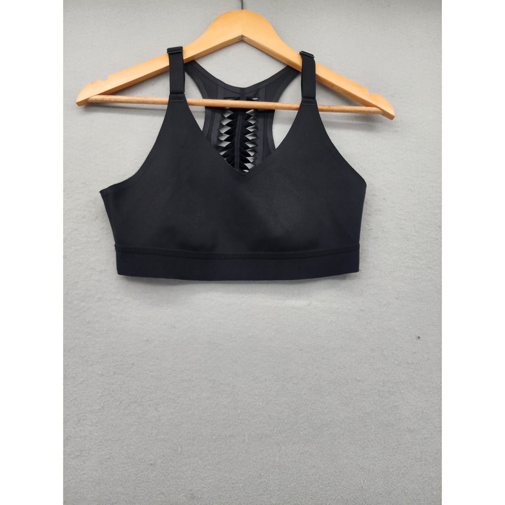 Victoria Sport Black Laser Cut Racerback Sports Bra Size M Medium Ultra Light